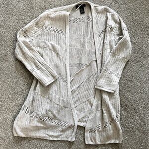 Style & Co. Light Beige Open Cardigan